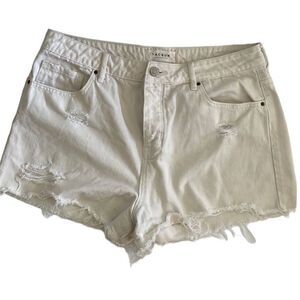PacSun denim shorts ~ ivory color ~ button fly ~ size 29